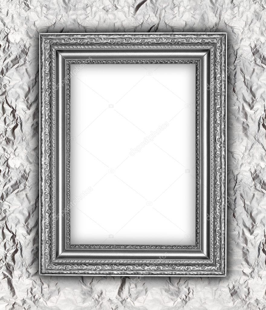 Silver background - old frame