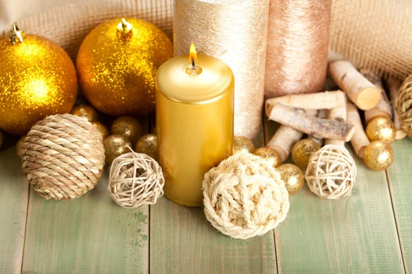 Candles and balls — Stock Photo, Image