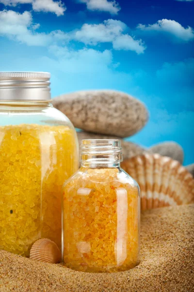 Sól do kąpieli pomarańczowy — Zdjęcie stockowe