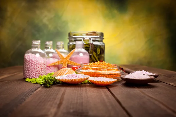 Spa leveringen - aromatherapie Bad zout — Stockfoto