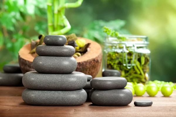 Hot massage - spa stones — Stock Photo, Image