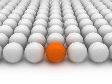 Individuality - gray and orange balls clipart