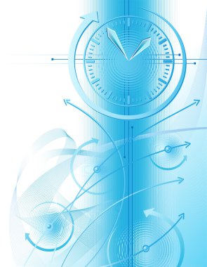 Business background with clock clipart