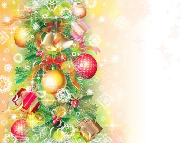 Background with christmas symbols clipart