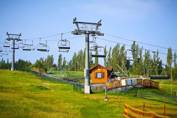 Stock image Ski Lift. Chairlift in summer.