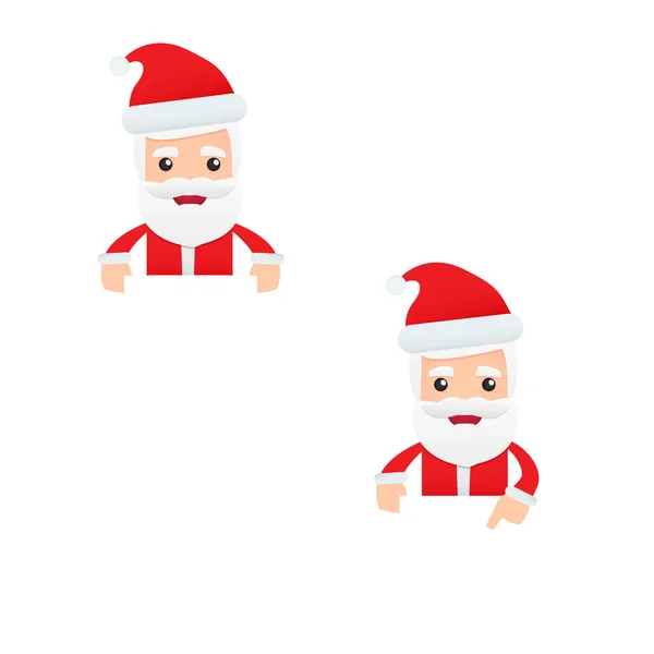Conjunto de desenhos animados engraçados Papai Noel — Vetor de Stock