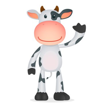 Funny cartoon cow clipart