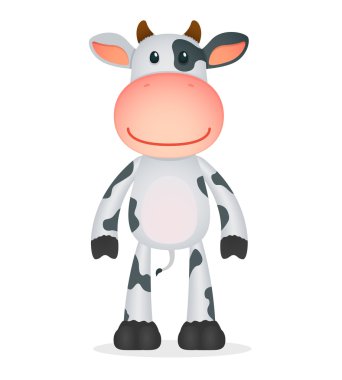 Funny cartoon cow clipart