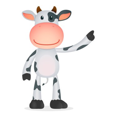 Funny cartoon cow clipart