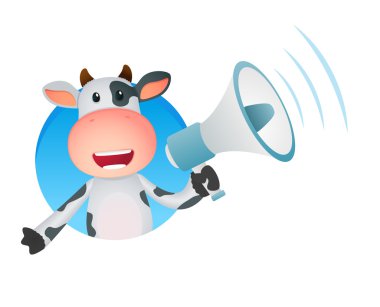 Funny cartoon cow clipart