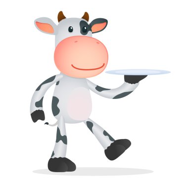 Funny cartoon cow clipart