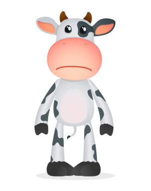 Funny cartoon cow clipart