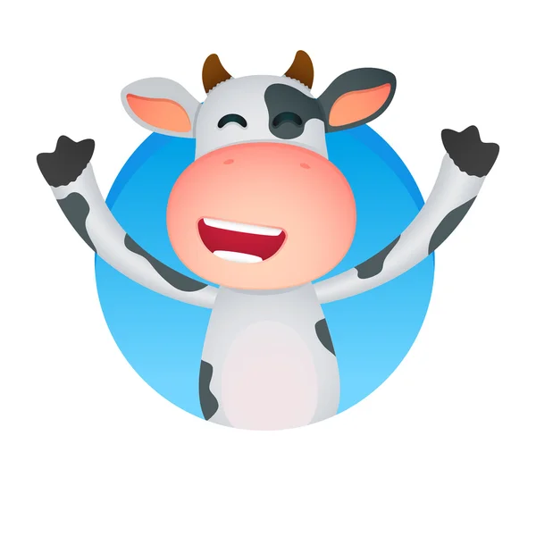 Stock vector Funny cartoon cow