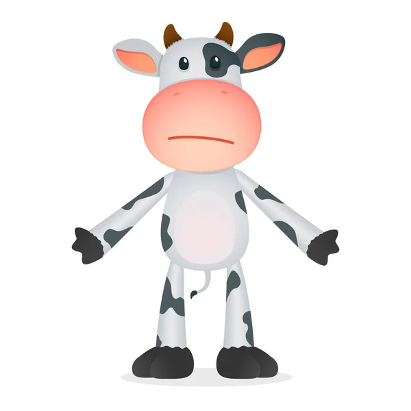 Funny cartoon cow — Stock Vector