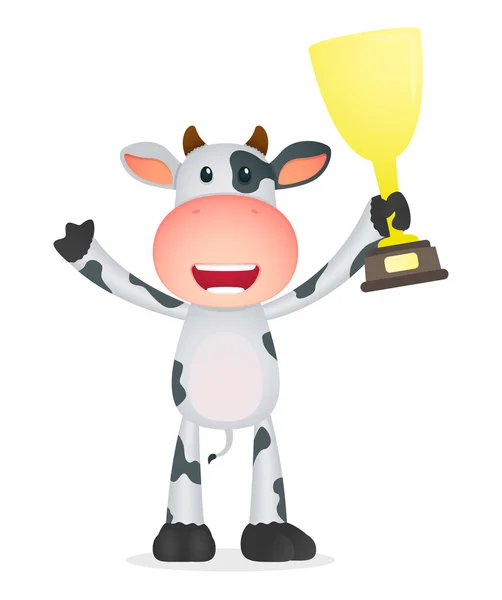 stock vector Funny cartoon cow