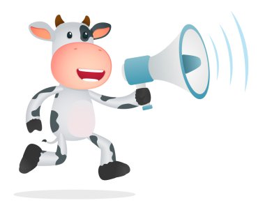 Funny cartoon cow clipart