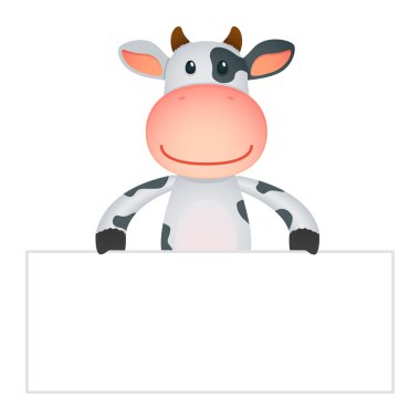 Funny cartoon cow clipart