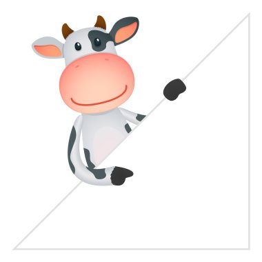 Funny cartoon cow clipart