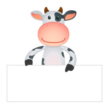 Funny cartoon cow clipart