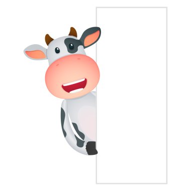 Funny cartoon cow clipart