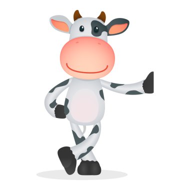 Funny cartoon cow clipart