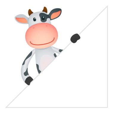 Funny cartoon cow clipart