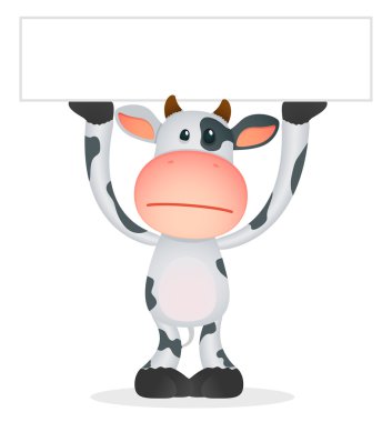 Funny cartoon cow clipart