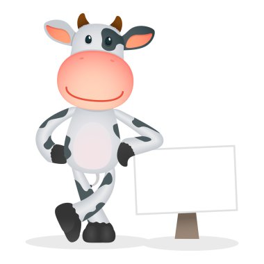 Funny cartoon cow clipart