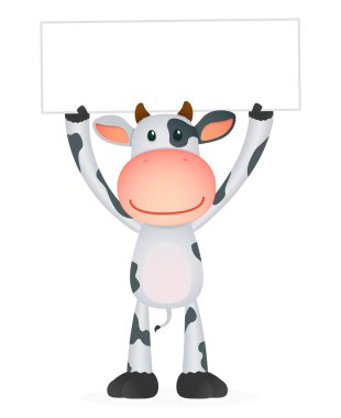 Funny cartoon cow clipart