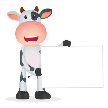 Funny cartoon cow clipart