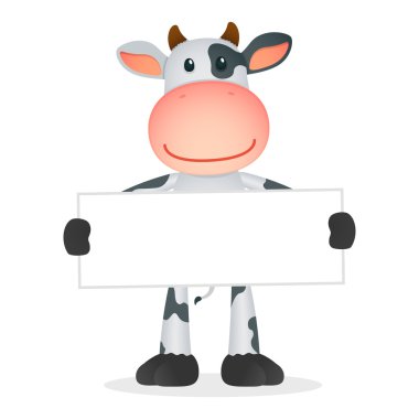 Funny cartoon cow clipart