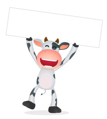 Funny cartoon cow clipart