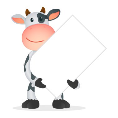 Funny cartoon cow clipart