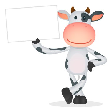 Funny cartoon cow clipart