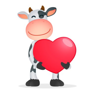 Funny cartoon cow clipart