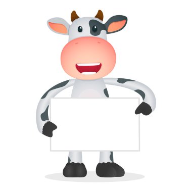 Funny cartoon cow clipart