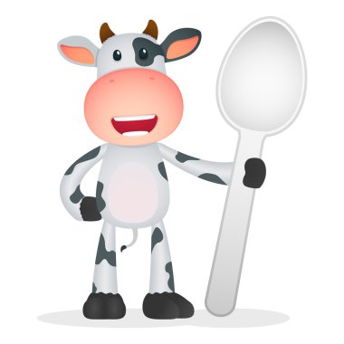 Funny cartoon cow clipart