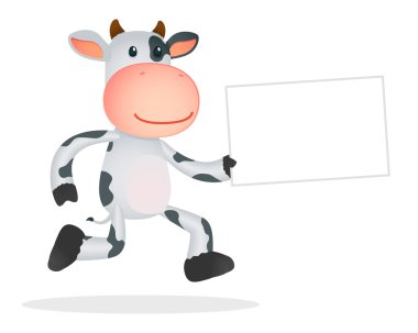 Funny cartoon cow clipart