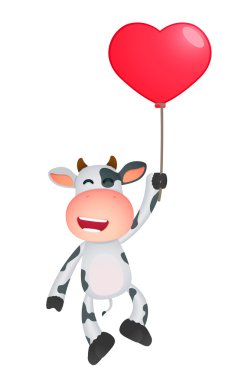 Funny cartoon cow clipart