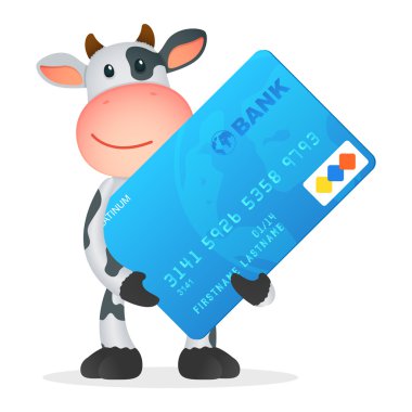 Funny cartoon cow clipart