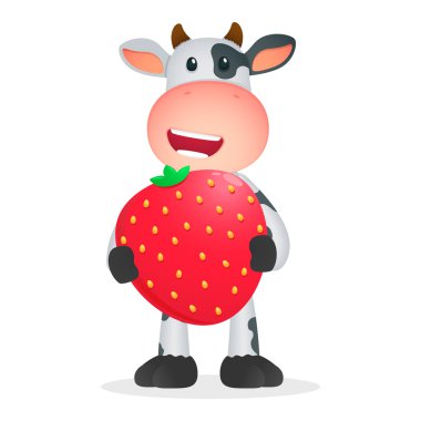 Funny cartoon cow clipart