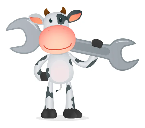Drôle dessin animé vache — Image vectorielle