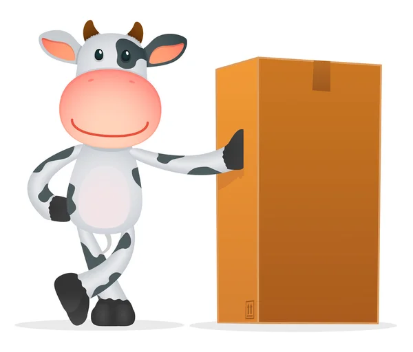 Vaca engraçada dos desenhos animados —  Vetores de Stock
