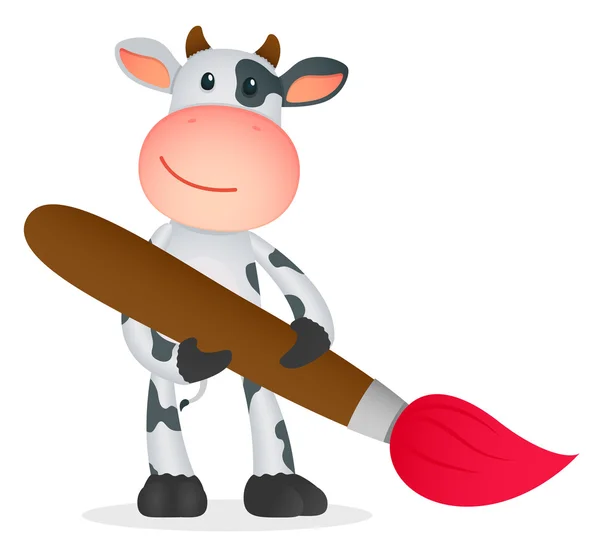 Grappige cartoon koe — Stockvector