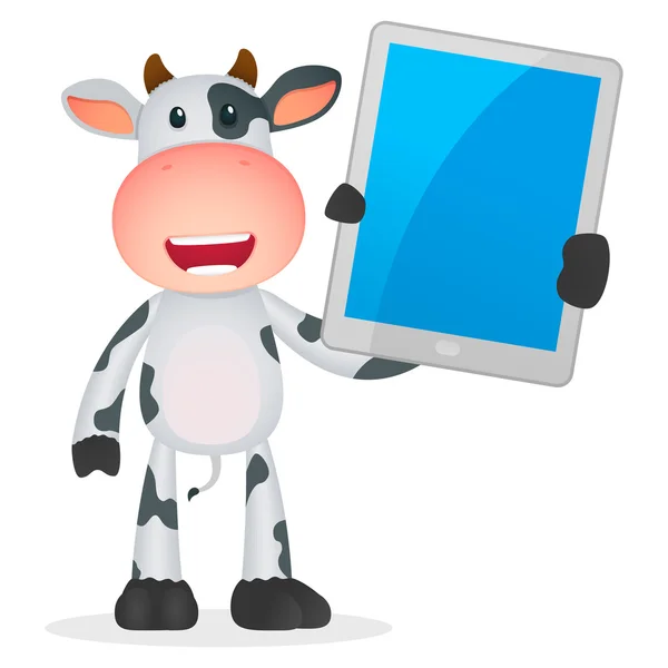 Lustige Cartoon-Kuh — Stockvektor