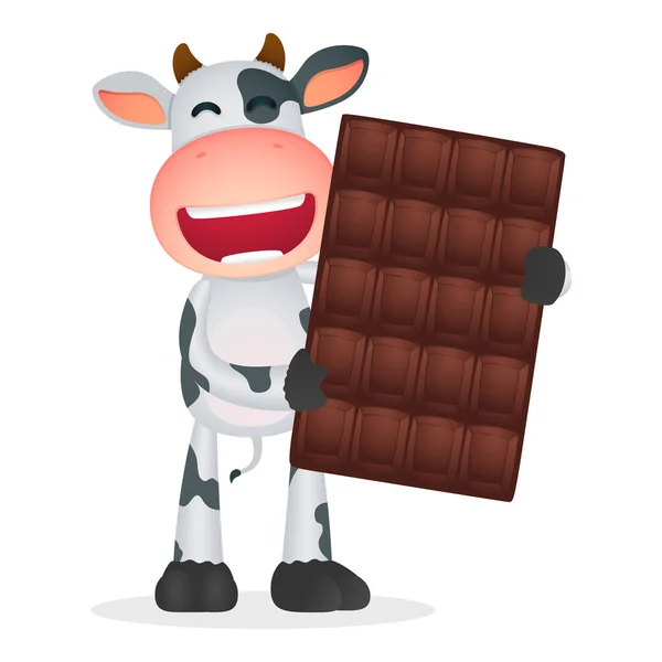 Stock vector Funny cartoon cow