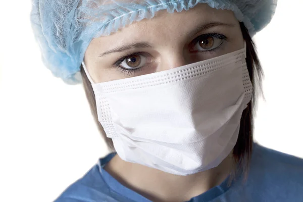 Ritratto di giovane donna seria medico — Foto Stock