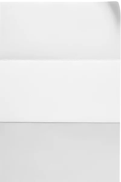 Foglio bianco di carta piegato — Foto Stock