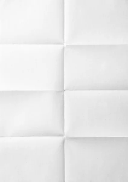 Foglio bianco di carta piegato — Foto Stock