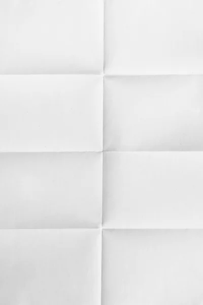 Biały arkusz papieru składany — Zdjęcie stockowe
